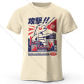 Urban Anime Dinosaur Graphic T-shirt - Unique Japanese Cartoon Design for Men Women Trendy Streetwear