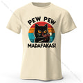 Pew Pew MadaFakas! 100% Cotton T-Shirt, Ultra Soft Round Neck Short Sleeve Tee for Men & Women