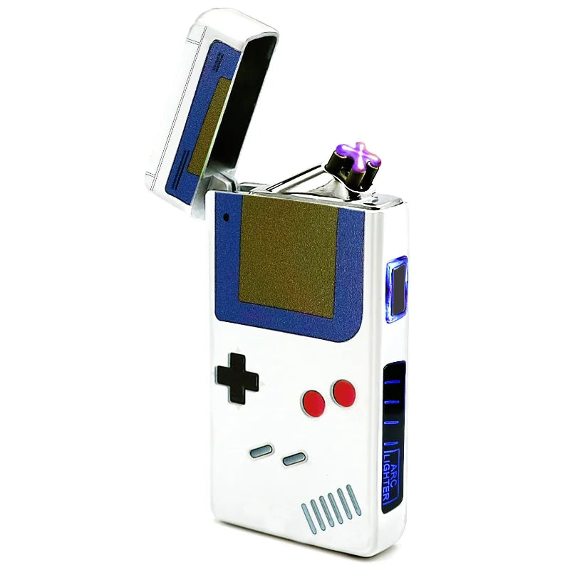 New Electric Rechargeable Game Machine Pattern Lighter Windproof USB Charging Dual Arc Cigarettes Lighters & Smoking Accessories