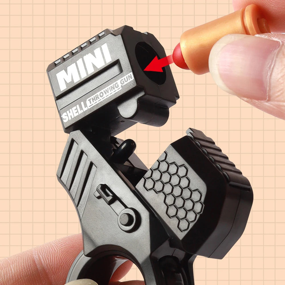 Mini Pistol Stress Relief Toys Keychain Decompression Launcher Model Keyring for Woman Men Handbag Accessories Gift