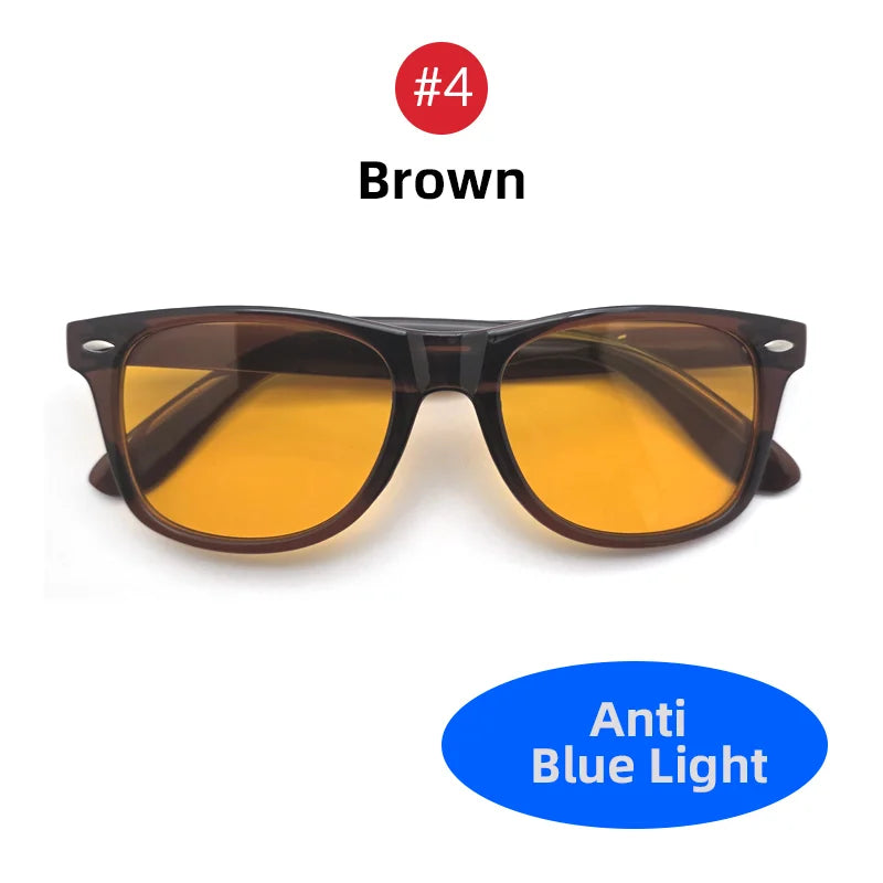 Night Vision Blue Light Blocking Glasses Men Square Computer Eye Protection Eyeglasses Gaming Women Orange Eyewear