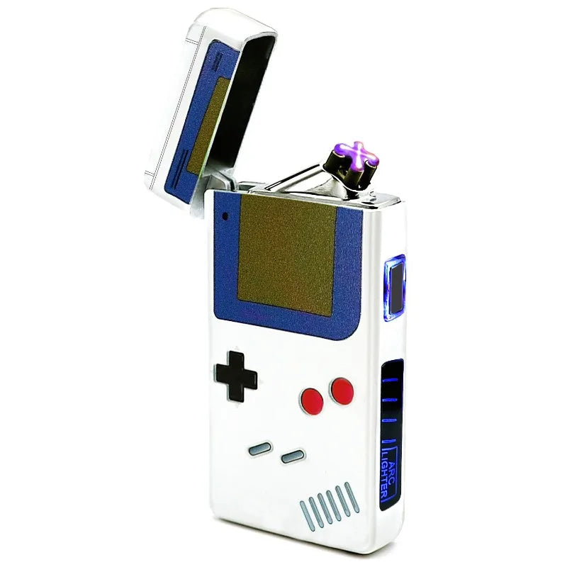 New Electric Rechargeable Game Machine Pattern Lighter Windproof USB Charging Dual Arc Cigarettes Lighters & Smoking Accessories