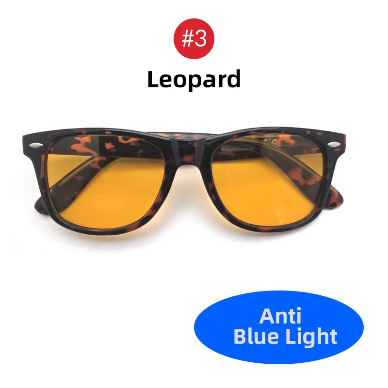 Night Vision Blue Light Blocking Glasses Men Square Computer Eye Protection Eyeglasses Gaming Women Orange Eyewear