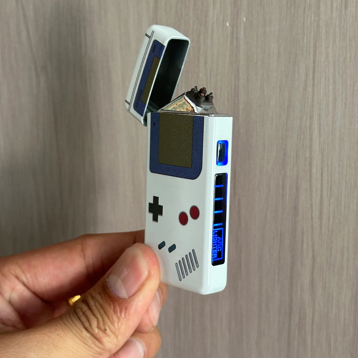 New Electric Rechargeable Game Machine Pattern Lighter Windproof USB Charging Dual Arc Cigarettes Lighters & Smoking Accessories