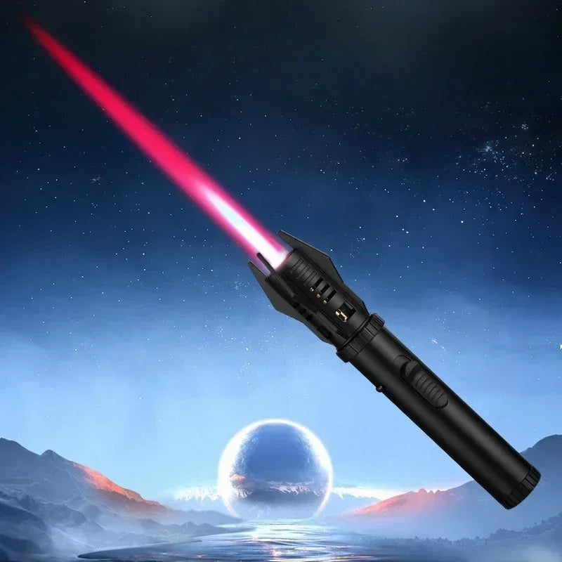 Lightsaber Metal Outdoor Windproof Turbine Torch Jet Lighter BBQ Welding Cigar Tool Butane Gas Lighter 360° Gun