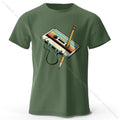 Retro Cassette Tape Rewind T-Shirt, Soft & Breathable Round Neck Short Sleeve Tee, Unisex Casual Wear