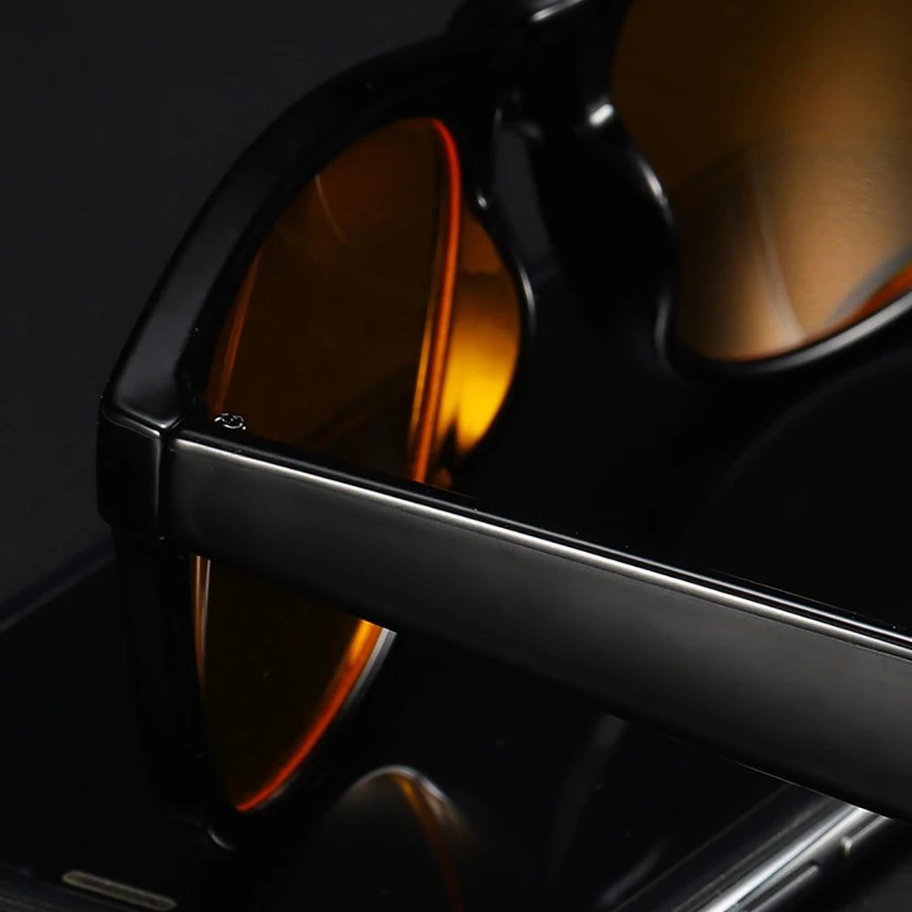 Night Vision Blue Light Blocking Glasses Men Square Computer Eye Protection Eyeglasses Gaming Women Orange Eyewear